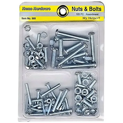 KIT DE TUERCAS Y TORNILLOS SURTIDOS (100 PIEZAS) EMPRESAS CARBONE S.A