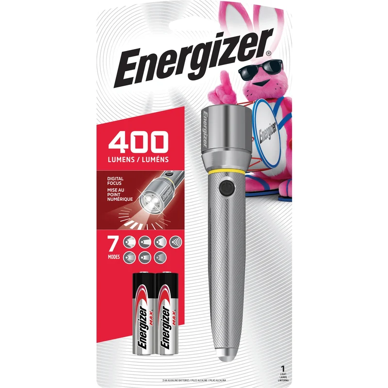 Linterna LED Energizer de 400 lm, color gris, pila AA - Oferta de la semana
