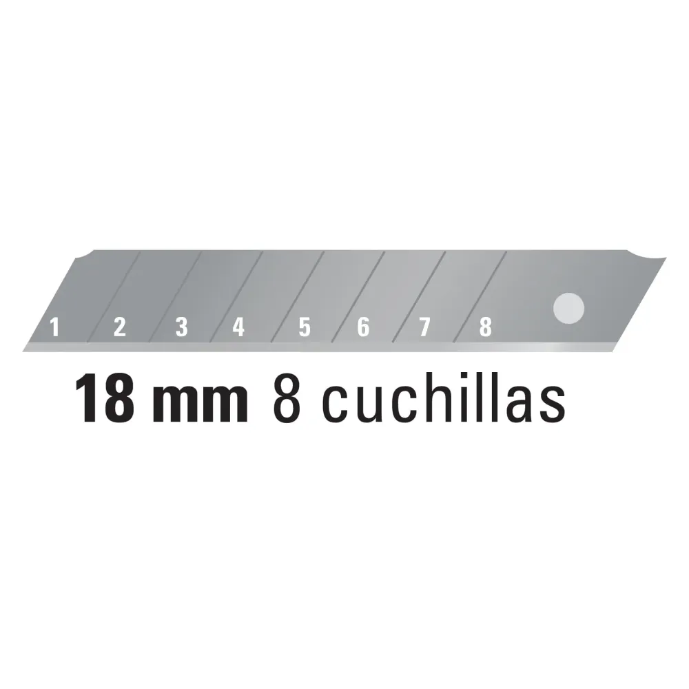 Cutter 18 mm trabajo pesado con alma metálica y grip, Expert