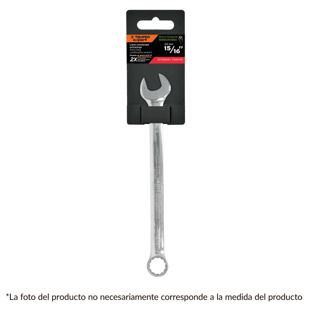 Llave combinada extralarga 1-7/8" x 509 mm de largo, Expert