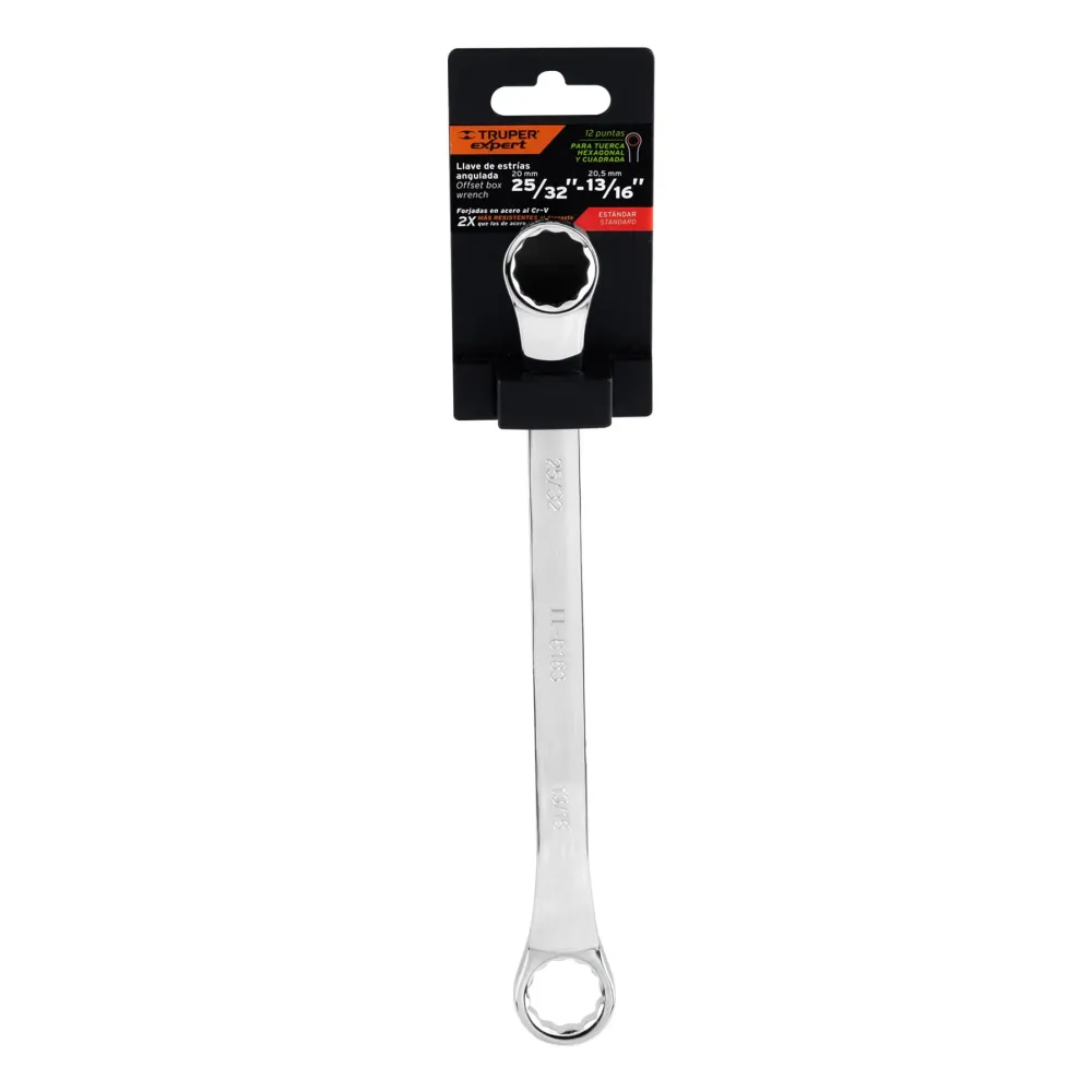Llave de estrías 25/32 x 13/16" x 291mm largo, Truper Expert