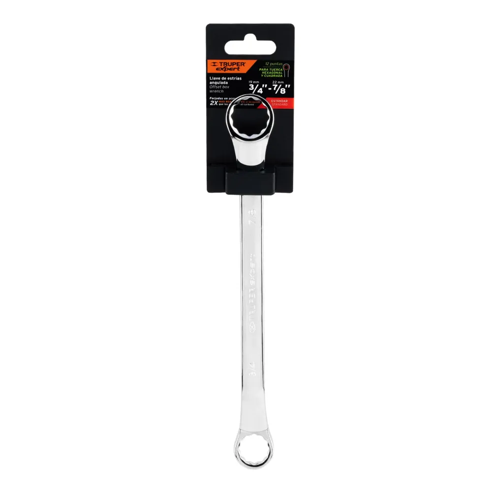 Llave de estrías 3/4 x 7/8" x 291 mm largo, Truper Expert