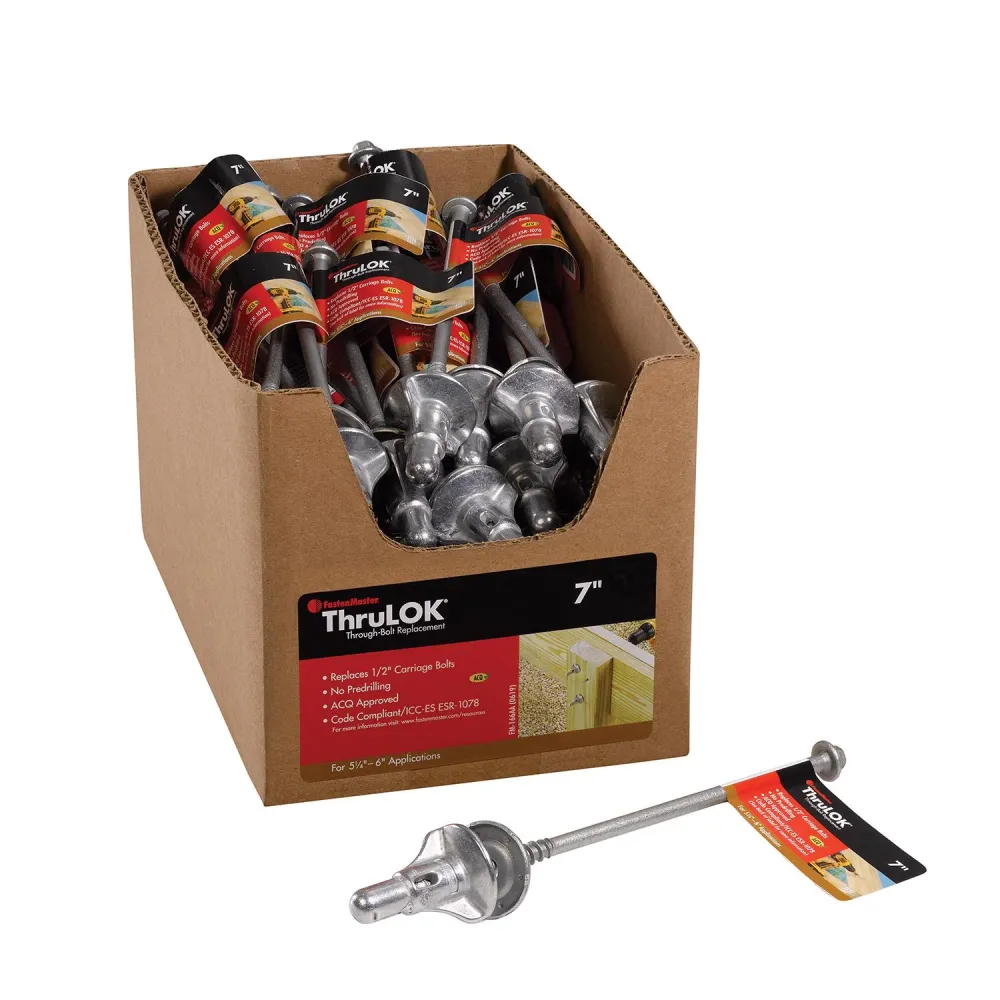 FastenMaster ThruLOK 1/2 . X 7 . L Hex Galvanized Steel Lag Screw 1 pk (Pack 30)