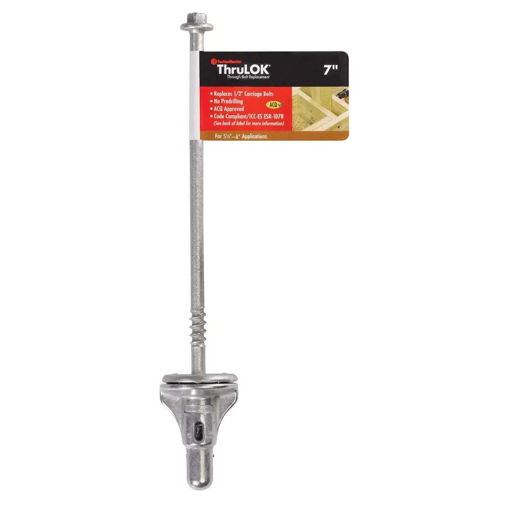 FastenMaster ThruLOK 1/2 . X 7 . L Hex Galvanized Steel Lag Screw 1 pk (Pack 30)