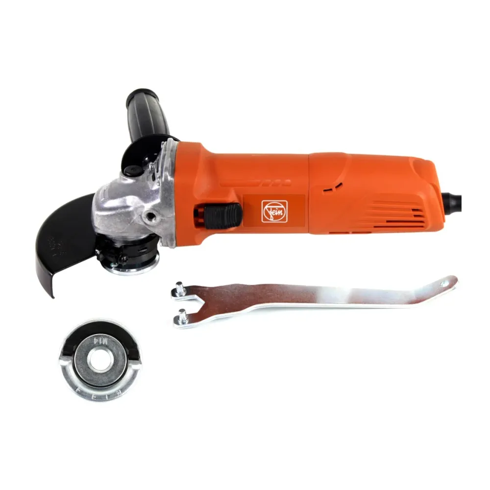 Amoladora angular FEIN WSG 7-125 700W 125mm + tuerca de cierre rápido + discos de corte Makita + discos abrasivos