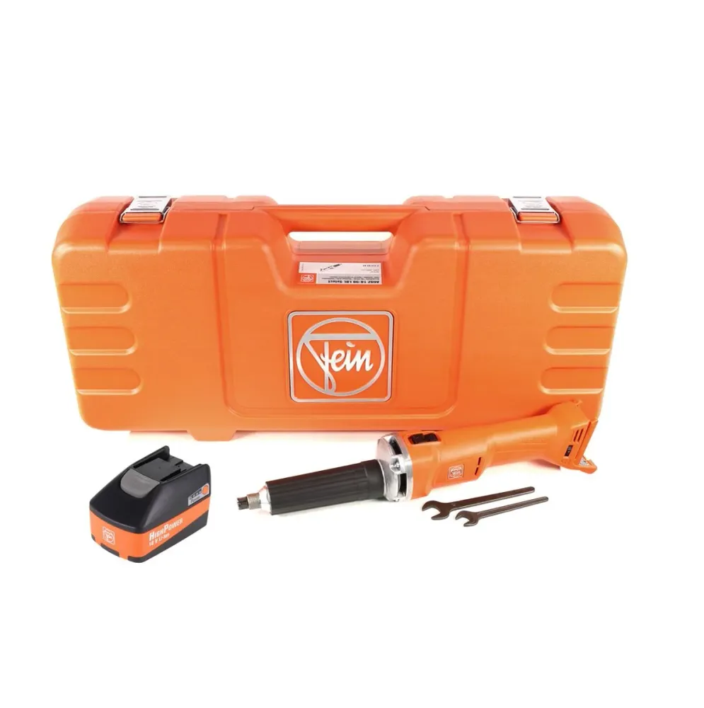 Amoladora recta baterí FEIN AGSZ 18-90 LBL 18V (71230362000) en maletín con baterí de alta potencia de 5,2 Ah - sin cargador