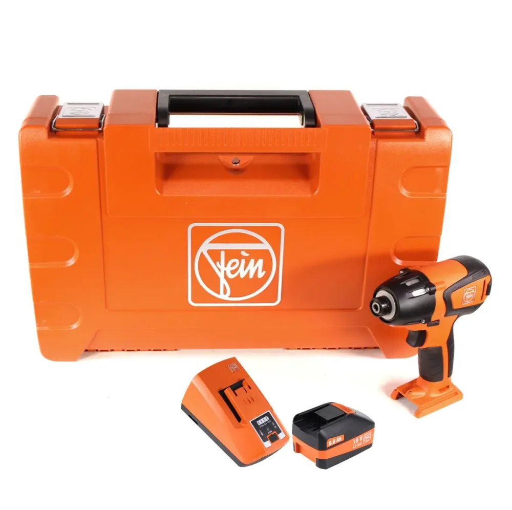 Atornillador de impacto baterí FEIN ASCD 18-200 W4 210 Nm 18 V (71150764000) en maletín con baterí de 6,0 Ah y cargador