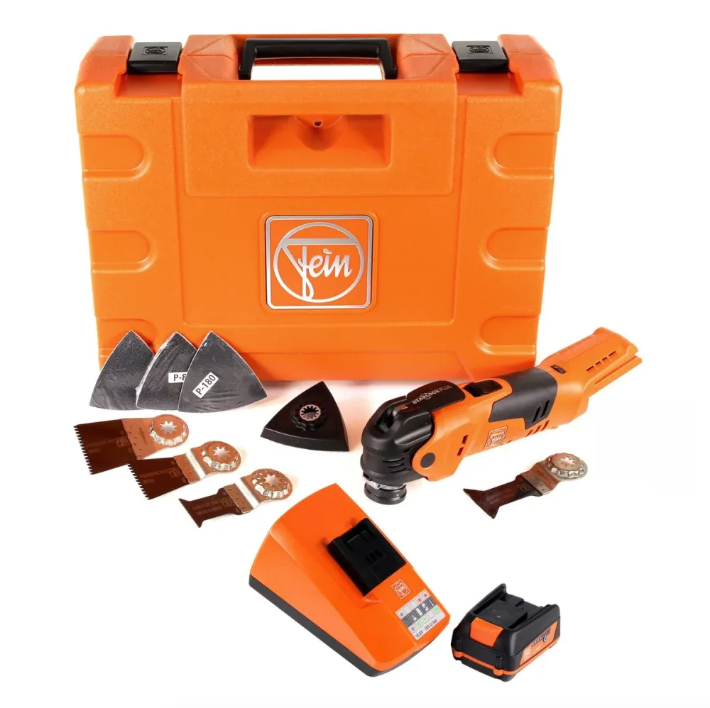 Herramienta multifuncional FEIN AFMT 12 QSL MultiTalent oscilador baterí 12V Starlock Plus + 1x baterí 3.0Ah + cargador +...