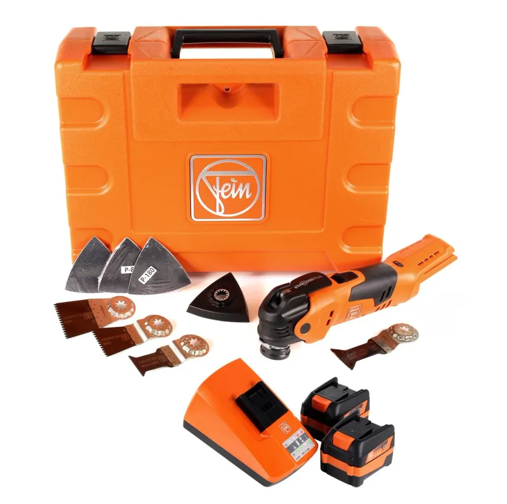 Herramienta multifuncional FEIN AFMT 12 QSL MultiTalent oscilador baterí 12V Starlock Plus + 2x baterías 6.0Ah + cargador...