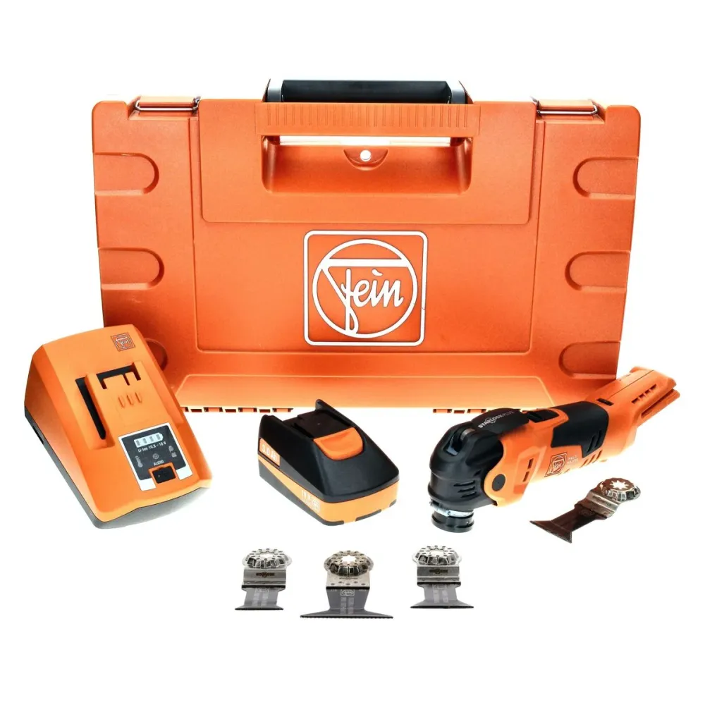 Oscilador de baterí FEIN MultiMaster AMM 300 Plus C 12 V Starlock Plus + 1x baterí 3,0 Ah + cargador + juego de accesorios...