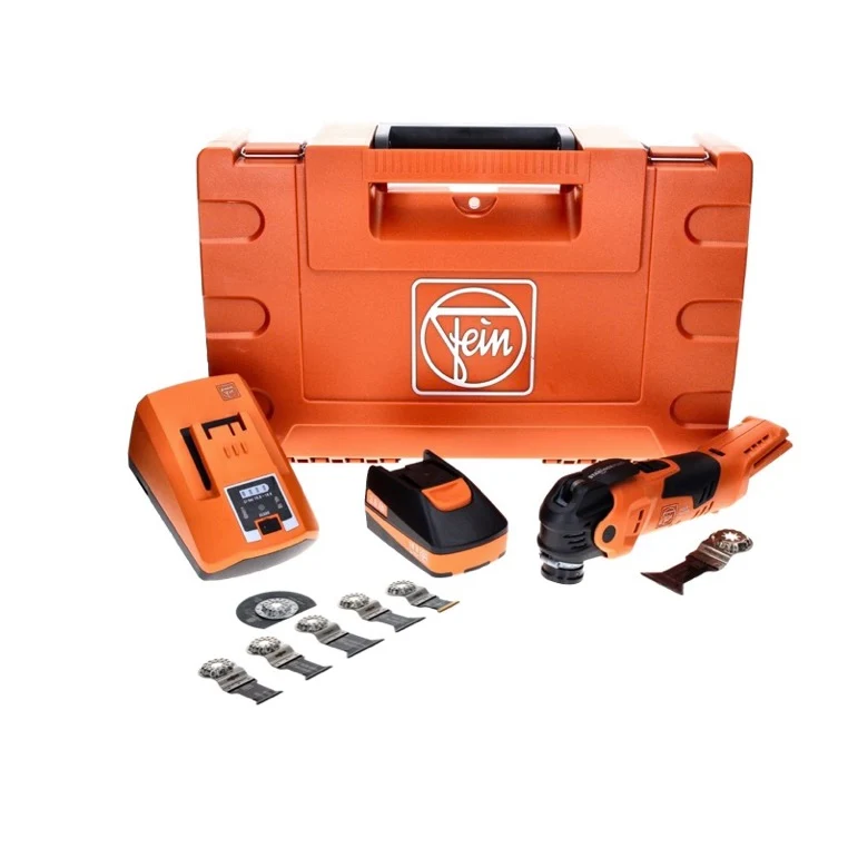 Oscilador de baterí Fein MultiMaster AMM 300 Plus C 12 V Starlock Plus + 1x baterí 3,0 Ah + cargador + set de accesorios d...