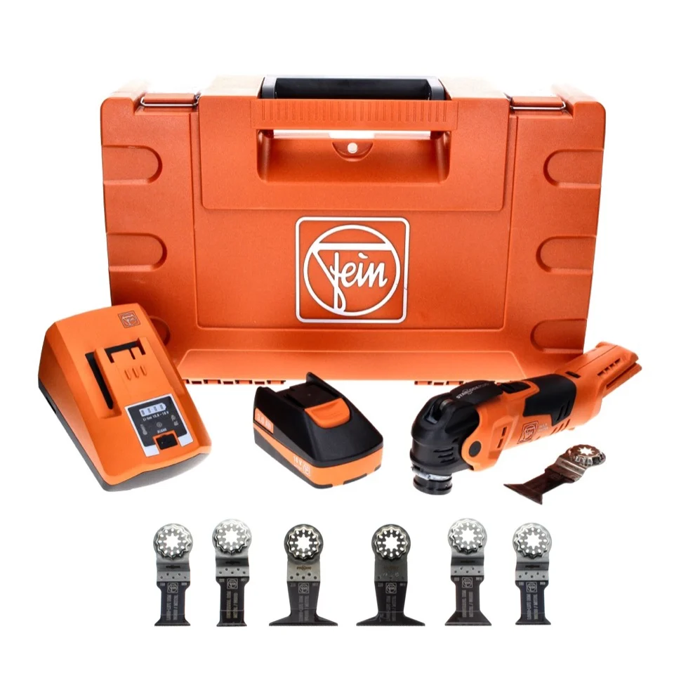 Oscilador de baterí FEIN MultiMaster AMM 300 Plus C 12 V Starlock Plus + 1x baterí 3,0 Ah + cargador + juego de accesorios...