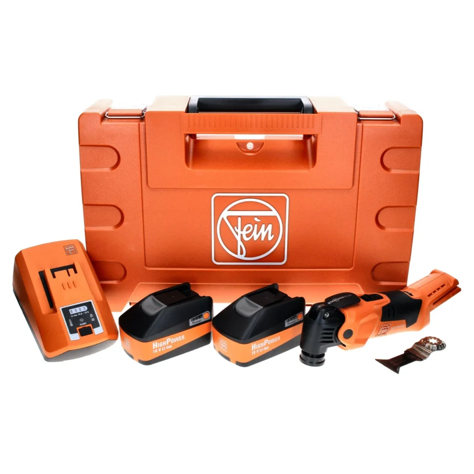 Oscilador de baterí FEIN MultiMaster AMM 500 PLUS 18 V Starlock Plus + 2x baterías 5,2 Ah + cargador + maletín