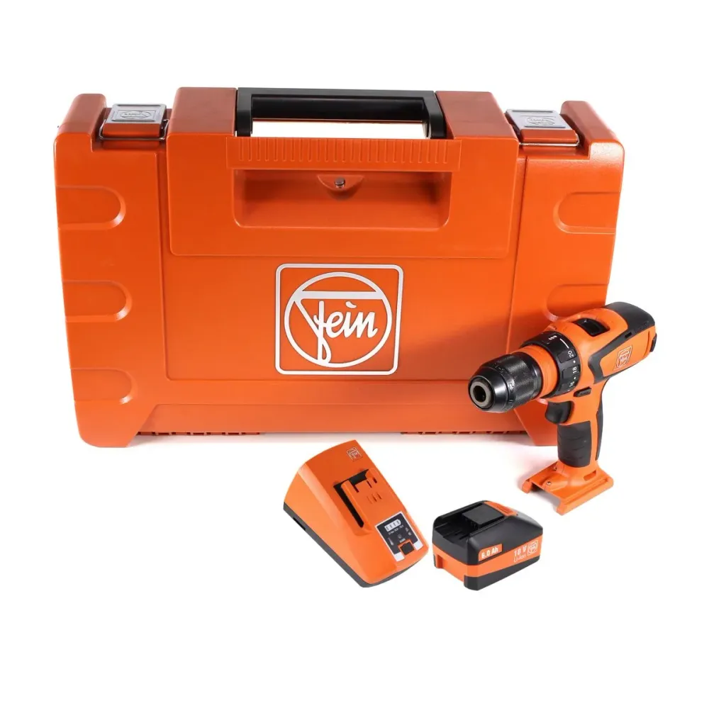 Taladro atornillador baterí FEIN ASCM 18 QSW 4 velocidades 18 V 40 Nm (71161264000) en maletín con baterí de 6,0 Ah y carg...