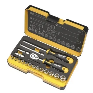 Felo 05781906 - Juego con carraca Ergonic y vasos métrica Felo R-GO 19