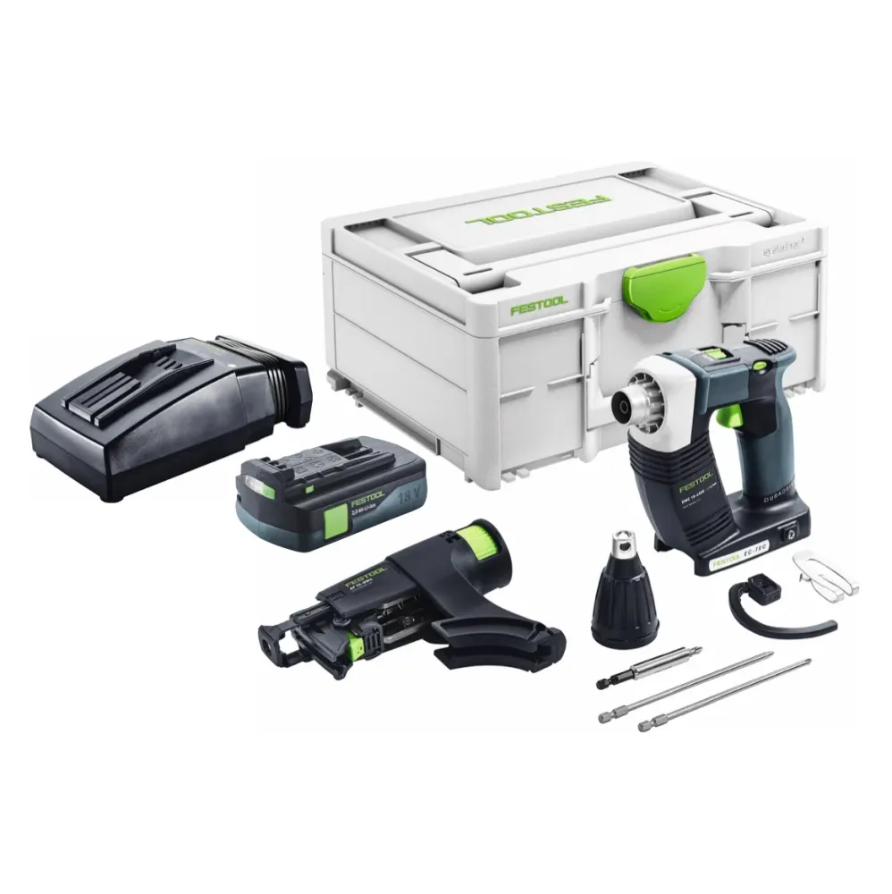 Festool DURADRIVE DWC 18-4500 Basic atornillador sin cable para la construcción 18 V 14 Nm sin escobillas + 1x baterí reca...