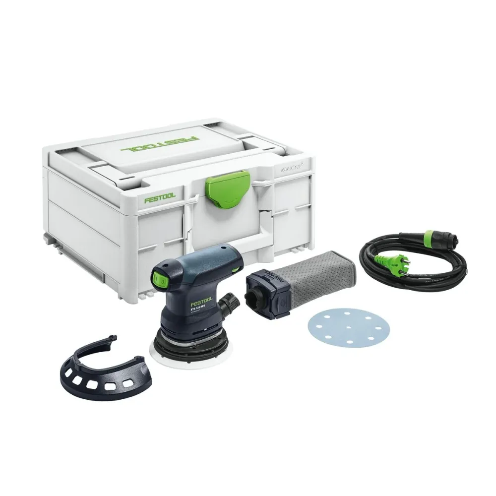 Festool ETS 125 REQ-Plus Lijadora excéntrica 250 W 125 mm ( 576069 ) + maletín de transporte systainer - sucesora de 574636