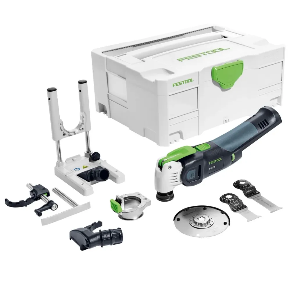 Festool OSC 18 Li E-Basic Set Vecturo oscilador de baterí 18V (574849) Brushless StarlockMax Solo en Systainer + accesorio...