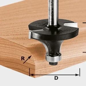 Fresa para redondear Festool HW S8 D22.7/R5 KL (491012) para 900, 1000, 1010, 1010 R, 1400, 2000, 2200