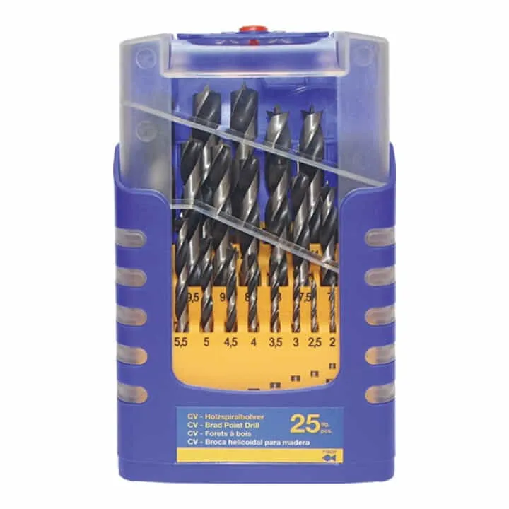Juego de brocas espirales para madera FISCH-TOOLS 012K 25 piezas ( 4000863169 )
