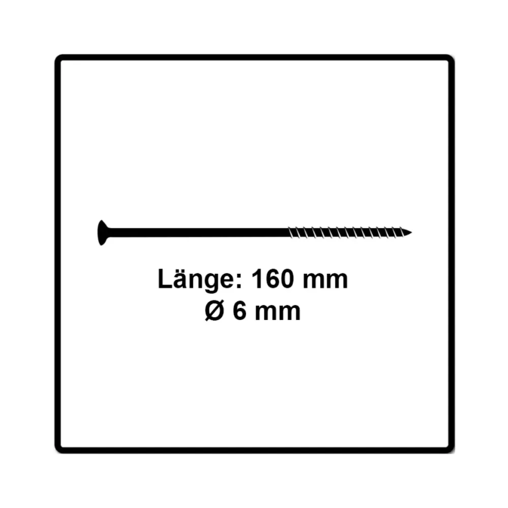 Fischer Power-Fast II FPF II tornillo para aglomerado 6,0x180 mm 50 piezas (670695) cabeza avellanada con rosca parcial To...