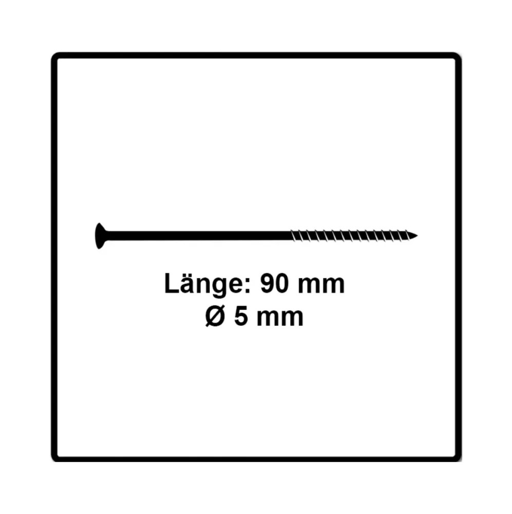 Fischer Power-Fast II FPF II tornillo para aglomerado 5,0x90 mm 100 piezas (670384) cabeza avellanada con rosca parcial To...