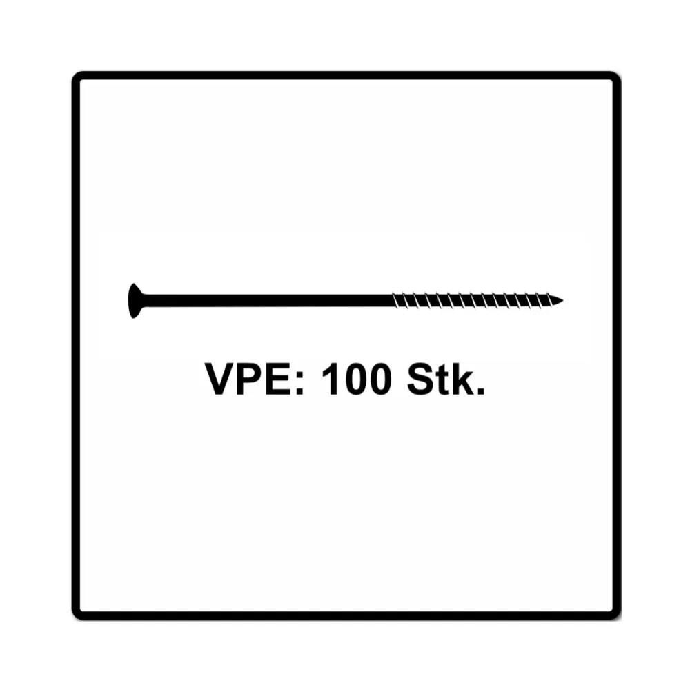 Fischer Power-Fast II FPF II tornillo para aglomerado 6,0x140 mm 100 piezas (670462) cabeza avellanada con rosca parcial T...