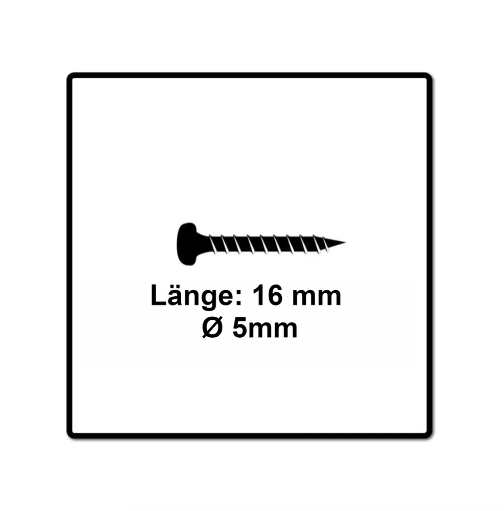 Fischer Power-Fast II FPF II tornillo para aglomerado 5,0x16 mm 200 piezas (670434) Cabeza plana con rosca completa Torx g...