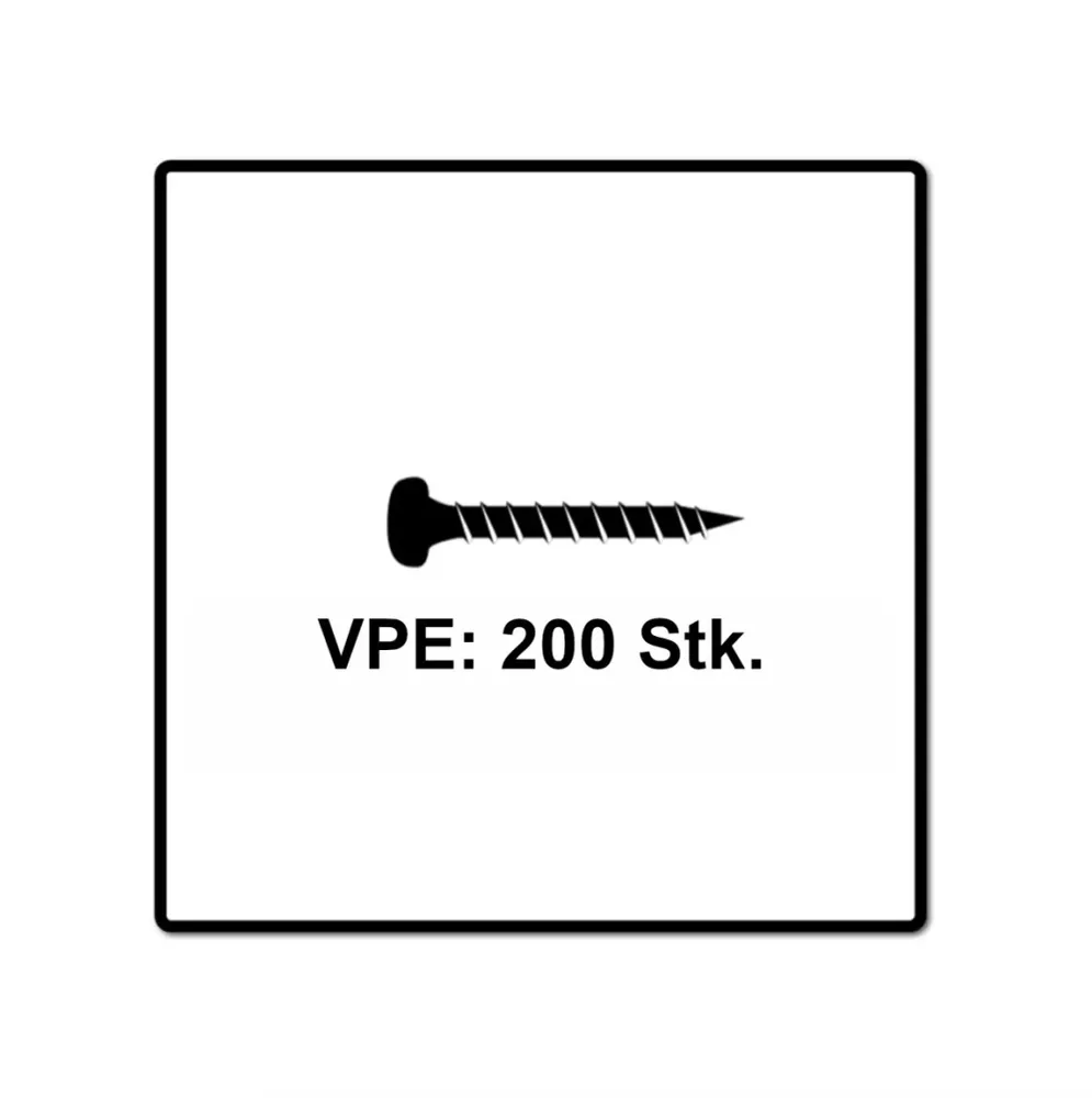 Fischer Power-Fast II FPF II tornillo para aglomerado 5,0x16 mm 200 piezas (670434) Cabeza plana con rosca completa Torx g...