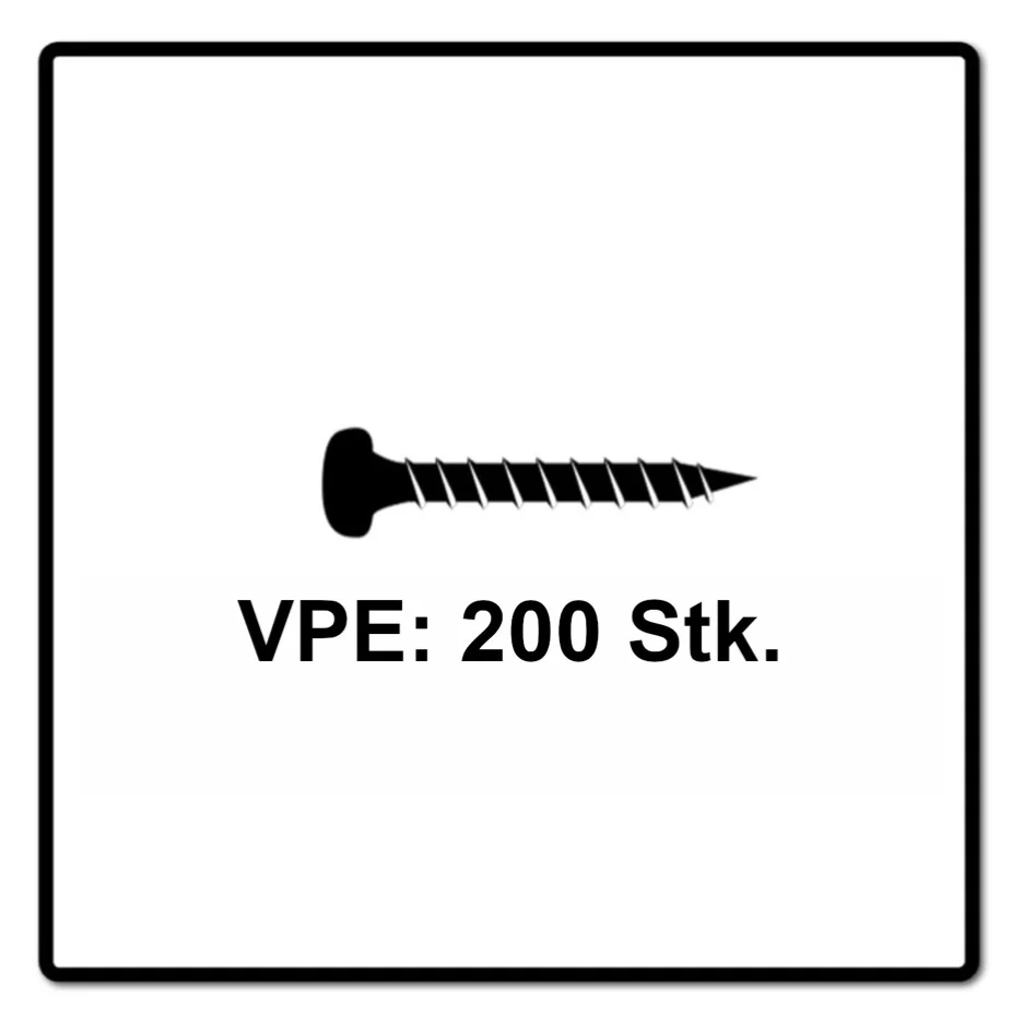 Fischer Power-Fast II FPF II tornillo para aglomerado 4,5x35 mm 200 piezas (670331) Cabeza plana con rosca completa Torx g...
