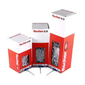Fischer Power-Fast II FPF II tornillos para aglomerado 5,0x80 mm 100 piezas (670382) cabeza avellanada con rosca parcial T...