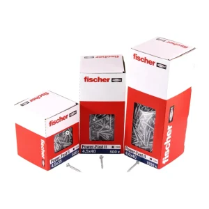 Fischer Power-Fast II FPF II tornillos para aglomerado 5,0x35 mm 500 piezas (670353) cabeza avellanada con rosca completa...