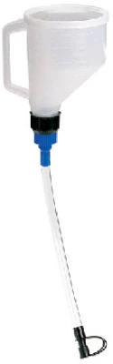 Embudo medidor de plástico transparente/blanco FloTool de 12 pulgadas de alto - Oferta de la semana
