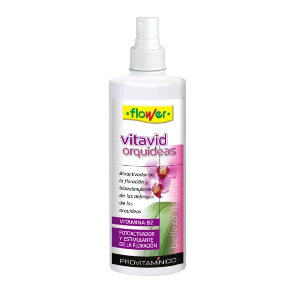 Flower Abono Líquido Vitavid Orquídeas 180ml – Revitalizante con Vitaminas y Algas para Plantas Estresadas
