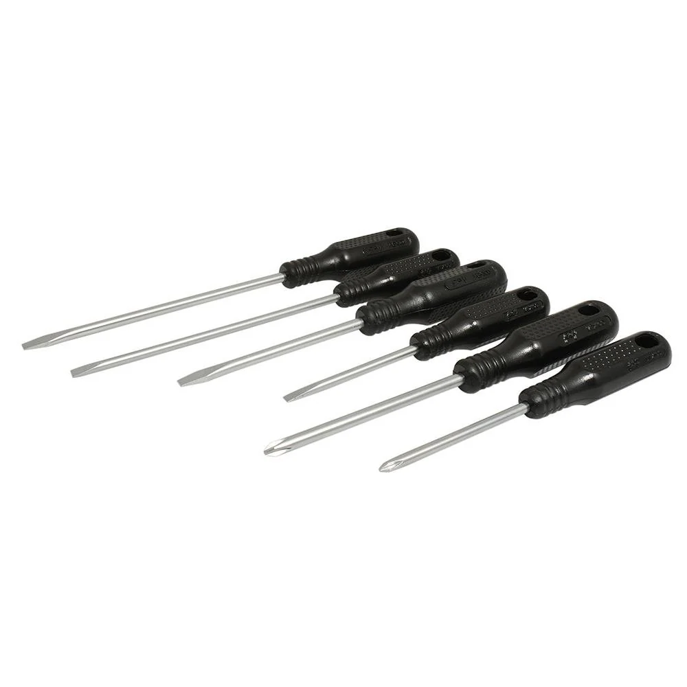 Juego De 6 Destornilladores Negros Combinado Foy.