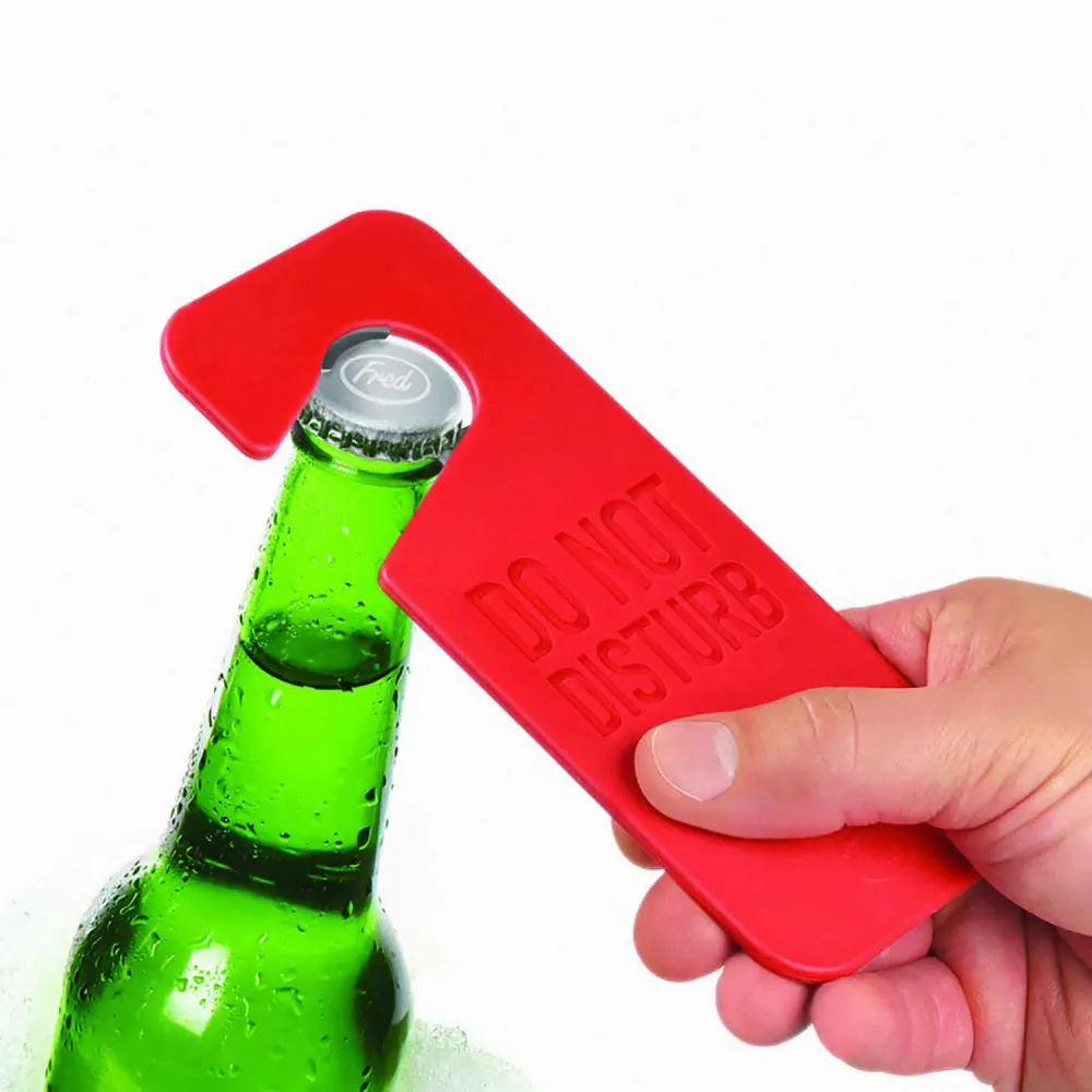 Destapador Drink Alone Rojo 16x7x1.5cm Fred & Friends