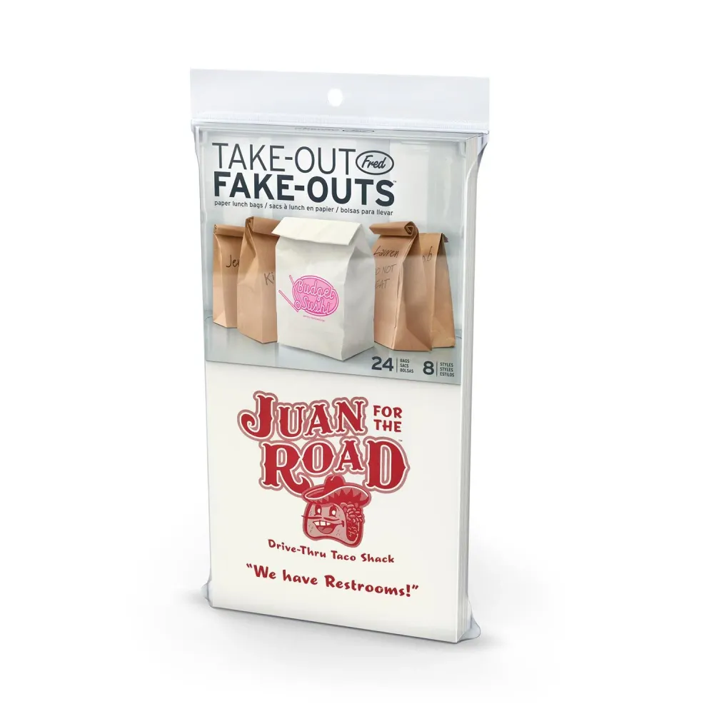 Set de 24 bolsas de papel con 8 diseños diferentes "Take-out" Fred & Friends