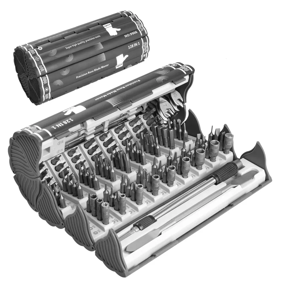Juego de destornilladores de precisión 128 en 1, puntas de destornillador Torx Phillips magnéticas, conjunto de herramient...