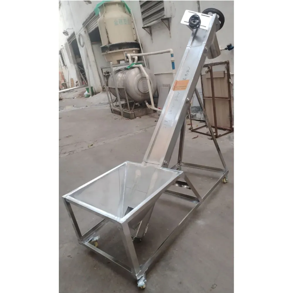 Transportador sin fin con tolva ranura U acero inoxidable 4m 220V r4.5m (granos polvo solidos) Generico
