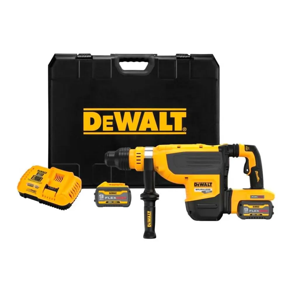 ROTOMARTILLO SDS MAX 1 7/8, INALAMBRICO 60V FLEXVOLT, BRUSHLESS, IMPACTO 13.3 JOULES, 2 BATERIAS 9AH Y CARGADOR. DEWALT Gl...