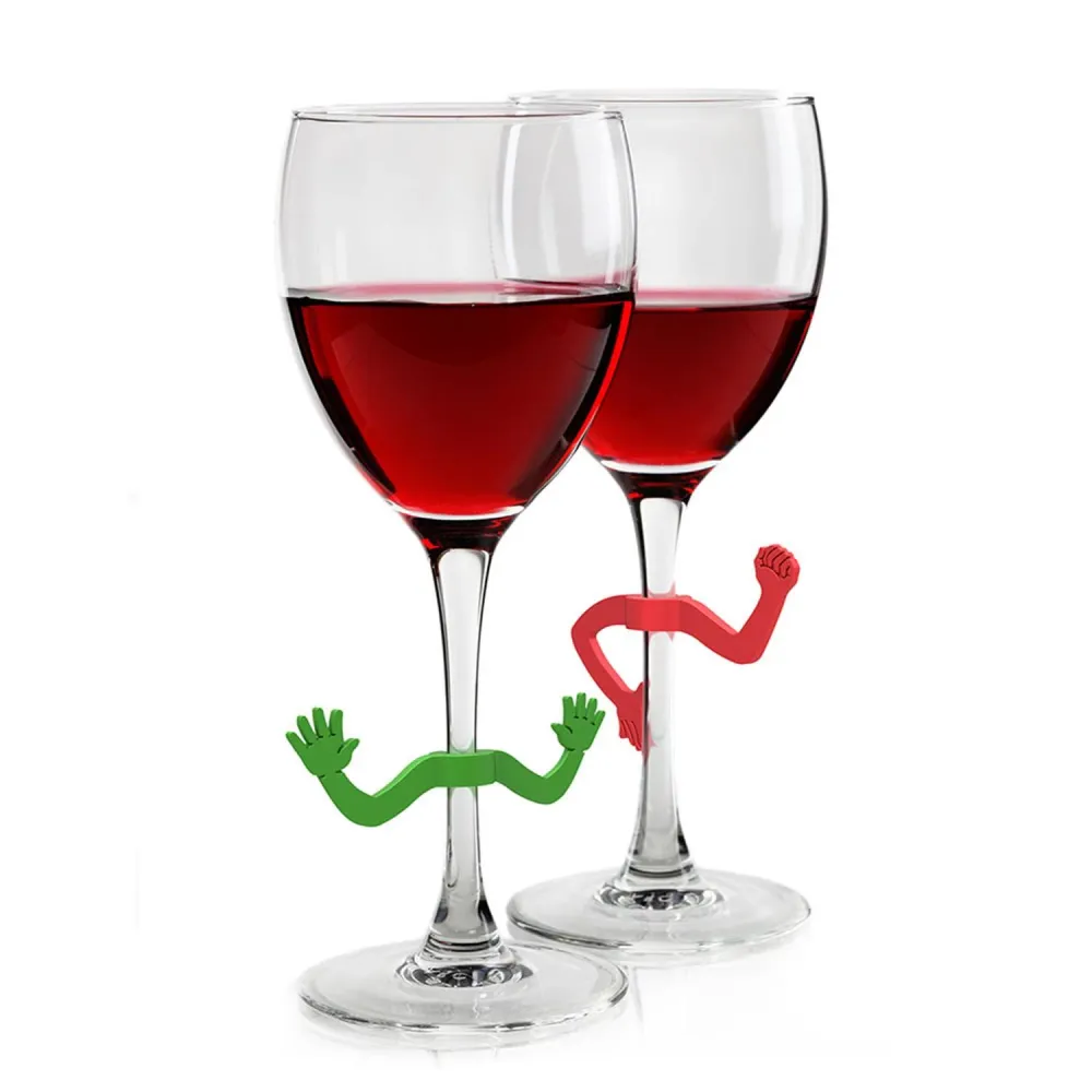 Fred & Friends, Marcadores de copas de vino con formas de manitas "CHARADES" Good & Good