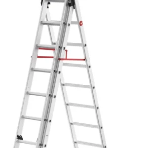 Hailo Escalera combinada de 3 tramos con estabilizador curvo ProfiLOT