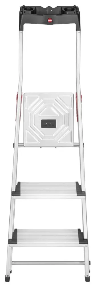 Hailo L80 Comfortline - Escalera de tijera de aluminio con peldaño ancho XXL EasyClix