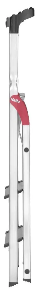 Hailo L80 Comfortline - Escalera de tijera de aluminio con peldaño ancho XXL EasyClix