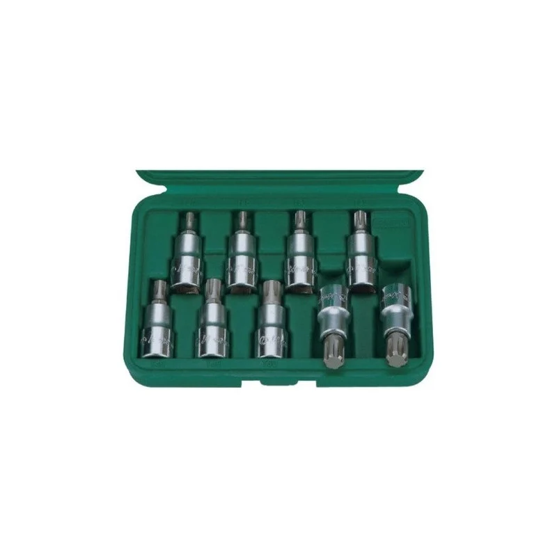 Juego Caja De Dados Punta Spline Hans 1/2 Dr 9 Piezas De M5- HANS TOOLS