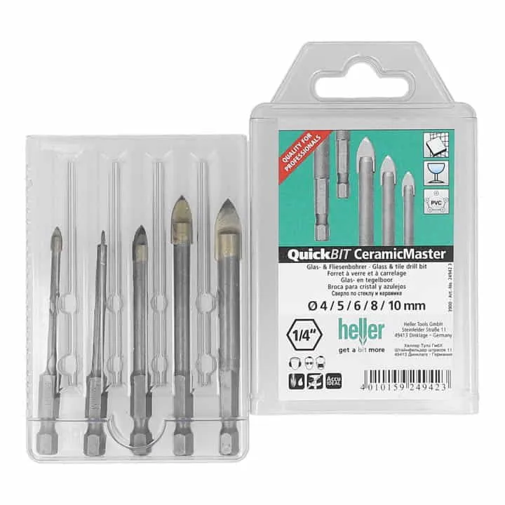 HELLER QuickBit(R) Ceramic Master Juego de brocas de 5 piezas Ø 4, 5, 6, 8, 10 mm ( 4000864209 )