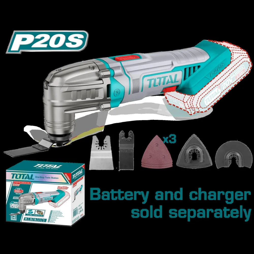 Multiherramienta Inalambrica Oscilante 20V Accesorios Bateria Y Cargador No Incluido Total Tmli2022 Hoyostools