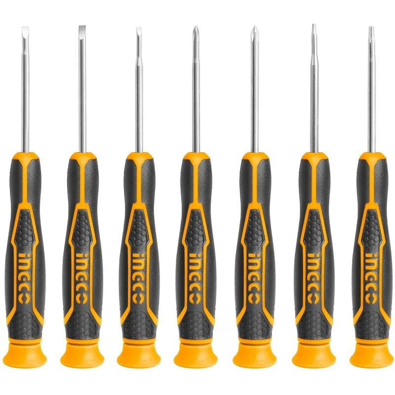 Set Destornilladores Precisión Joyero 7 Pzs Hksd0718 Ingco