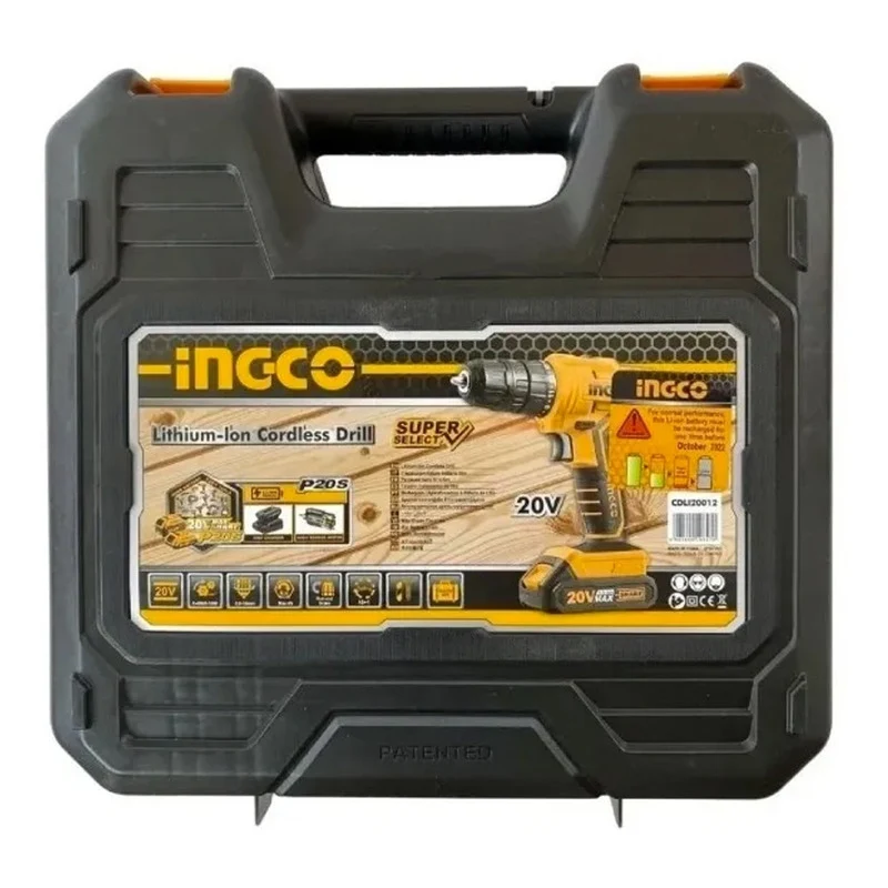Taladro Inalámbrico 20v + 2 Baterias + Maleta - Ingco