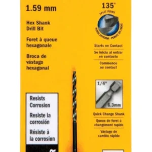 BROCA DE VÁSTAGO HEXAGONAL DE 1/16" Irwin